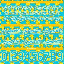 Загрузить изображение в средство просмотра галереи, Custom Lakes Blue Yellow-White 3D Pattern Duck Authentic Basketball Shorts