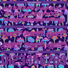 Загрузить изображение в средство просмотра галереи, Custom Black Purple-Pink 3D Pattern Colorful Flowers And Mushrooms Psychedelic Hallucination Authentic Basketball Shorts