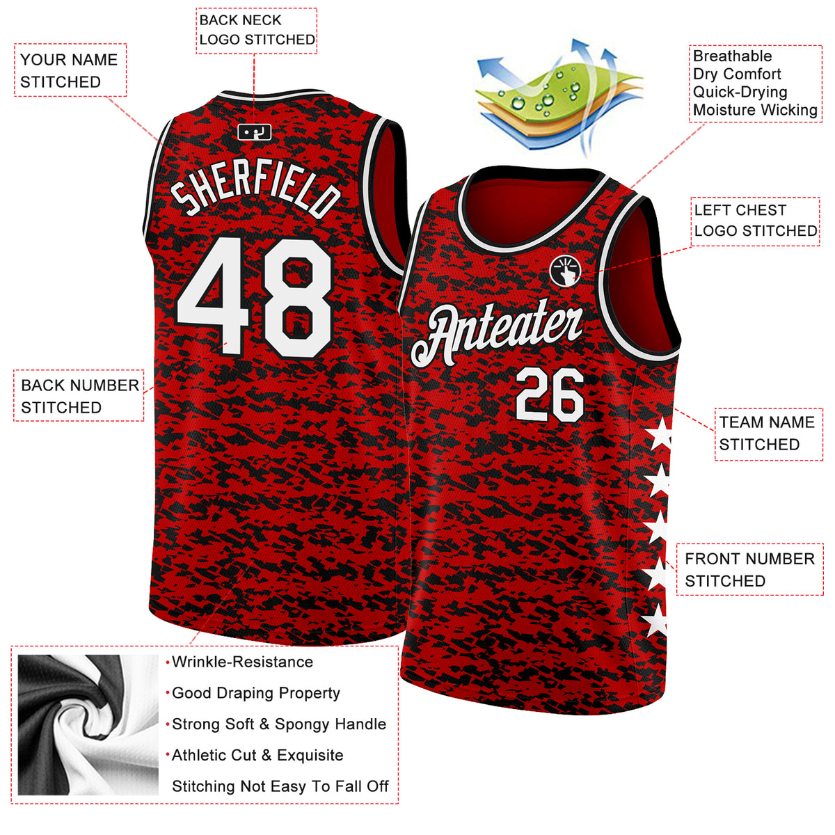 Cheap Custom Red White-Black Authentic City Edition Basketball Jersey Free  Shipping – CustomJerseysPro