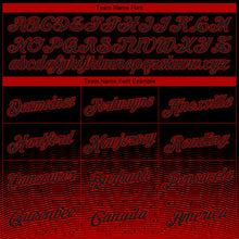 Laden Sie das Bild in den Galerie-Viewer, Custom Black Red Fade Fashion Authentic City Edition Basketball Jersey