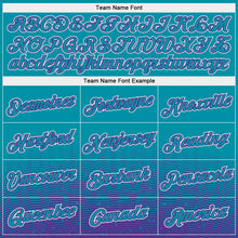 Load image into Gallery viewer, Custom Teal Purple-White Fade Fashion Authentic City Edition Basketball Jersey