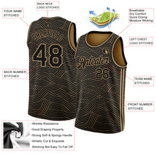 Laden Sie das Bild in den Galerie-Viewer, Custom Black Old Gold Authentic City Edition Basketball Jersey