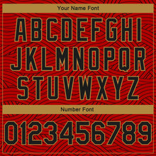 Load image into Gallery viewer, Custom Red Black-Old Gold Authentic City Edition Basketball Jersey