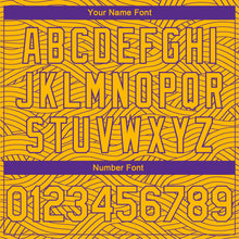 Load image into Gallery viewer, Custom Gold Purple Authentic City Edition Basketball Jersey