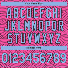 Загрузить изображение в средство просмотра галереи, Custom Pink Light Blue-Black Authentic City Edition Basketball Jersey