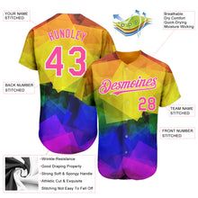 Загрузить изображение в средство просмотра галереи, Custom Rainbow For Pride Month Love Is Love LGBT 3D Authentic Baseball Jersey