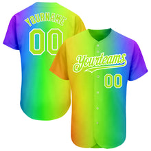 Загрузить изображение в средство просмотра галереи, Custom Rainbow For Pride Month Love Is Love LGBT 3D Authentic Baseball Jersey