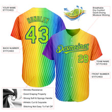 Загрузить изображение в средство просмотра галереи, Custom Rainbow For Pride Month Love Is Love LGBT 3D Authentic Baseball Jersey