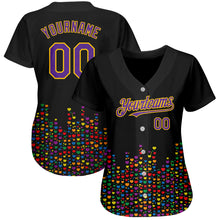 Загрузить изображение в средство просмотра галереи, Custom Rainbow For Pride Month Love Is Love LGBT 3D Authentic Baseball Jersey