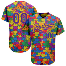 Load image into Gallery viewer, Custom Rainbow For Pride Month Love Is Love LGBT 3D Authentic Baseball Jersey