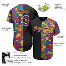 Загрузить изображение в средство просмотра галереи, Custom Rainbow For Pride Month Love Is Love LGBT 3D Authentic Baseball Jersey