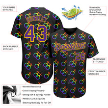 Charger l'image dans la galerie, Custom Rainbow For Pride Month Love Is Love LGBT 3D Authentic Baseball Jersey