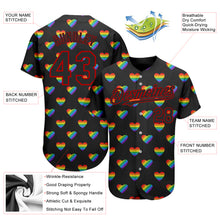 Load image into Gallery viewer, Custom Rainbow For Pride Month Love Is Love LGBT 3D Authentic Baseball Jersey