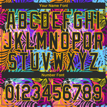 Charger l'image dans la galerie, Custom Black Yellow 3D Pattern Design Hawaii Tropical Palm Trees Authentic Baseball Jersey