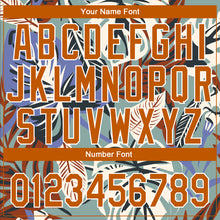 Laden Sie das Bild in den Galerie-Viewer, Custom Teal Texas Orange-White 3D Pattern Design Hawaii Tropical Palm Leaves Authentic Baseball Jersey