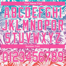 Загрузить изображение в средство просмотра галереи, Custom Pink White 3D Pattern Design Tropical Palm Leaves Performance T-Shirt