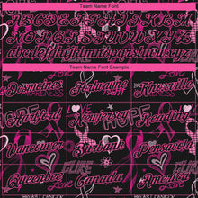 Laden Sie das Bild in den Galerie-Viewer, Custom Black Pink 3D Pattern Design Pink Ribbon Breast Cancer Awareness Month Women Health Care Support Performance T-Shirt