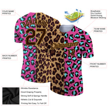 Load image into Gallery viewer, Custom Pink Brown-Old Gold 3D Pattern Design Leopard Performance T-Shirt
