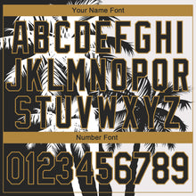 Загрузить изображение в средство просмотра галереи, Custom White Black-Old Gold 3D Pattern Design Hawaii Coconut Trees Performance T-Shirt