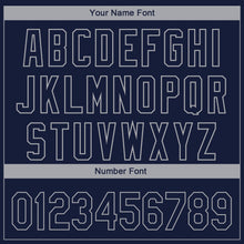 Загрузить изображение в средство просмотра галереи, Custom Navy Gray 3D New York City Edition Fade Fashion Authentic Baseball Jersey