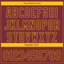 Загрузить изображение в средство просмотра галереи, Custom Burgundy Yellow 3D Washington City Edition Fade Fashion Authentic Baseball Jersey