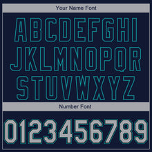 Загрузить изображение в средство просмотра галереи, Custom Navy Gray-Teal 3D Seattle City Edition Fade Fashion Authentic Baseball Jersey