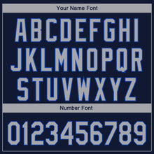 Загрузить изображение в средство просмотра галереи, Custom Navy Gray-Thunder Blue 3D Dallas City Edition Fade Fashion Authentic Baseball Jersey