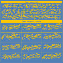 Load image into Gallery viewer, Custom Light Blue Yellow 3D Boston City Edition Fade Fashion Authentic Baseball Jersey
