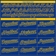 Load image into Gallery viewer, Custom Royal Yellow 3D Los Angeles City Edition Fade Fashion Authentic Baseball Jersey