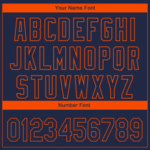 Загрузить изображение в средство просмотра галереи, Custom Navy Orange 3D Chicago City Edition Fade Fashion Authentic Baseball Jersey