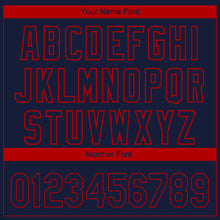 Загрузить изображение в средство просмотра галереи, Custom Navy Red 3D Atlanta City Edition Fade Fashion Authentic Baseball Jersey