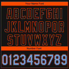 Загрузить изображение в средство просмотра галереи, Custom Black Powder Blue-Orange 3D Miami City Edition Fade Fashion Authentic Baseball Jersey