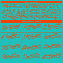Загрузить изображение в средство просмотра галереи, Custom Aqua Orange 3D Miami City Edition Fade Fashion Authentic Baseball Jersey