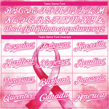 Загрузить изображение в средство просмотра галереи, Custom Pink White-Hot Pink 3D Pink Ribbon Breast Cancer Awareness Month Women Health Care Support Authentic Baseball Jersey
