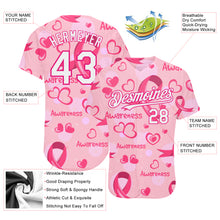 Загрузить изображение в средство просмотра галереи, Custom Pink White-Hot Pink 3D Pink Ribbon Breast Cancer Awareness Month Women Health Care Support Authentic Baseball Jersey