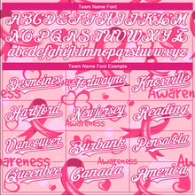 Загрузить изображение в средство просмотра галереи, Custom Pink White-Hot Pink 3D Pink Ribbon Breast Cancer Awareness Month Women Health Care Support Authentic Baseball Jersey
