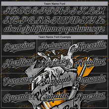 Загрузить изображение в средство просмотра галереи, Custom Black Gray 3D Pattern Design Play Dart Drink Beer Authentic Baseball Jersey