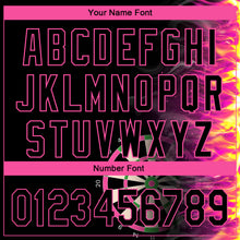 Загрузить изображение в средство просмотра галереи, Custom Black Pink 3D Pattern Design Fiery Dart Board Authentic Baseball Jersey