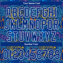 Загрузить изображение в средство просмотра галереи, Custom Royal White 3D Pattern Design Bowling Authentic Baseball Jersey