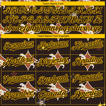 Charger l'image dans la galerie, Custom Brown Yellow 3D Pattern Design Leopard Authentic Baseball Jersey
