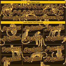 Загрузить изображение в средство просмотра галереи, Custom Brown Yellow 3D Pattern Design Leopard Authentic Baseball Jersey