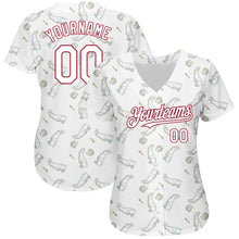 Загрузить изображение в средство просмотра галереи, Custom White Cardinal 3D Pattern Design Rabbit Authentic Baseball Jersey