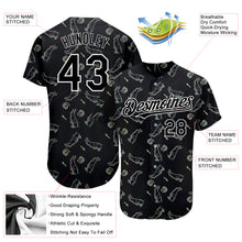 Загрузить изображение в средство просмотра галереи, Custom Black White 3D Pattern Design Rabbit Authentic Baseball Jersey
