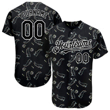 Загрузить изображение в средство просмотра галереи, Custom Black White 3D Pattern Design Rabbit Authentic Baseball Jersey