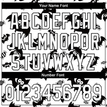 Load image into Gallery viewer, Custom White Black 3D Pattern Design Bat Authentic Baseball Jersey