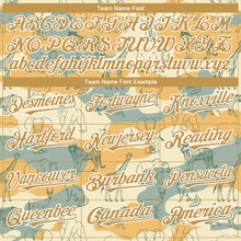 Загрузить изображение в средство просмотра галереи, Custom Cream Old Gold-White 3D Pattern Design Animal Authentic Baseball Jersey