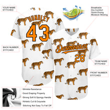 Загрузить изображение в средство просмотра галереи, Custom White Bay Orange-Black 3D Pattern Design Tiger Authentic Baseball Jersey