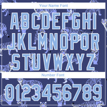 Загрузить изображение в средство просмотра галереи, Custom Dark Purple Light Blue-White 3D Pattern Design Tiger Authentic Baseball Jersey