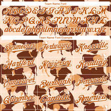 Загрузить изображение в средство просмотра галереи, Custom Cream Texas Orange-White 3D Pattern Design Ox Authentic Baseball Jersey