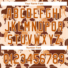 Загрузить изображение в средство просмотра галереи, Custom Cream Texas Orange-White 3D Pattern Design Ox Authentic Baseball Jersey